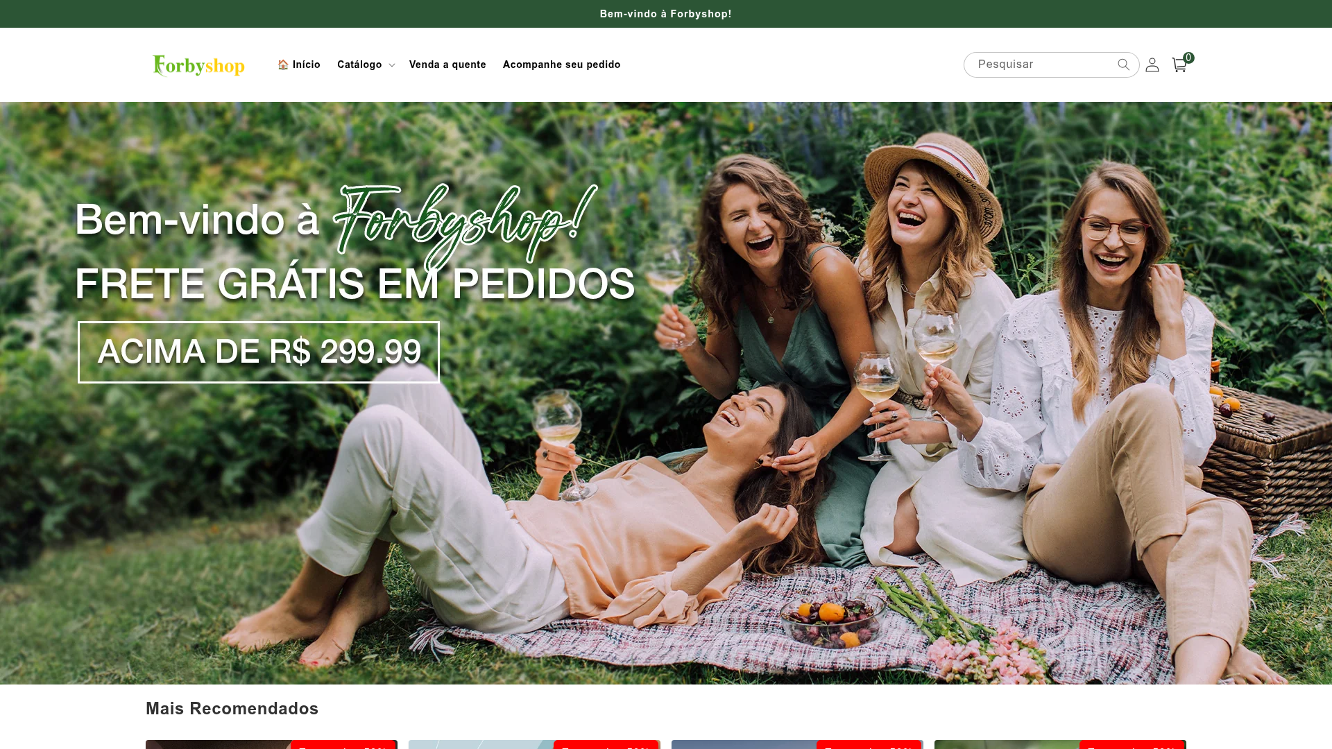 Screenshot van forbyshop.com