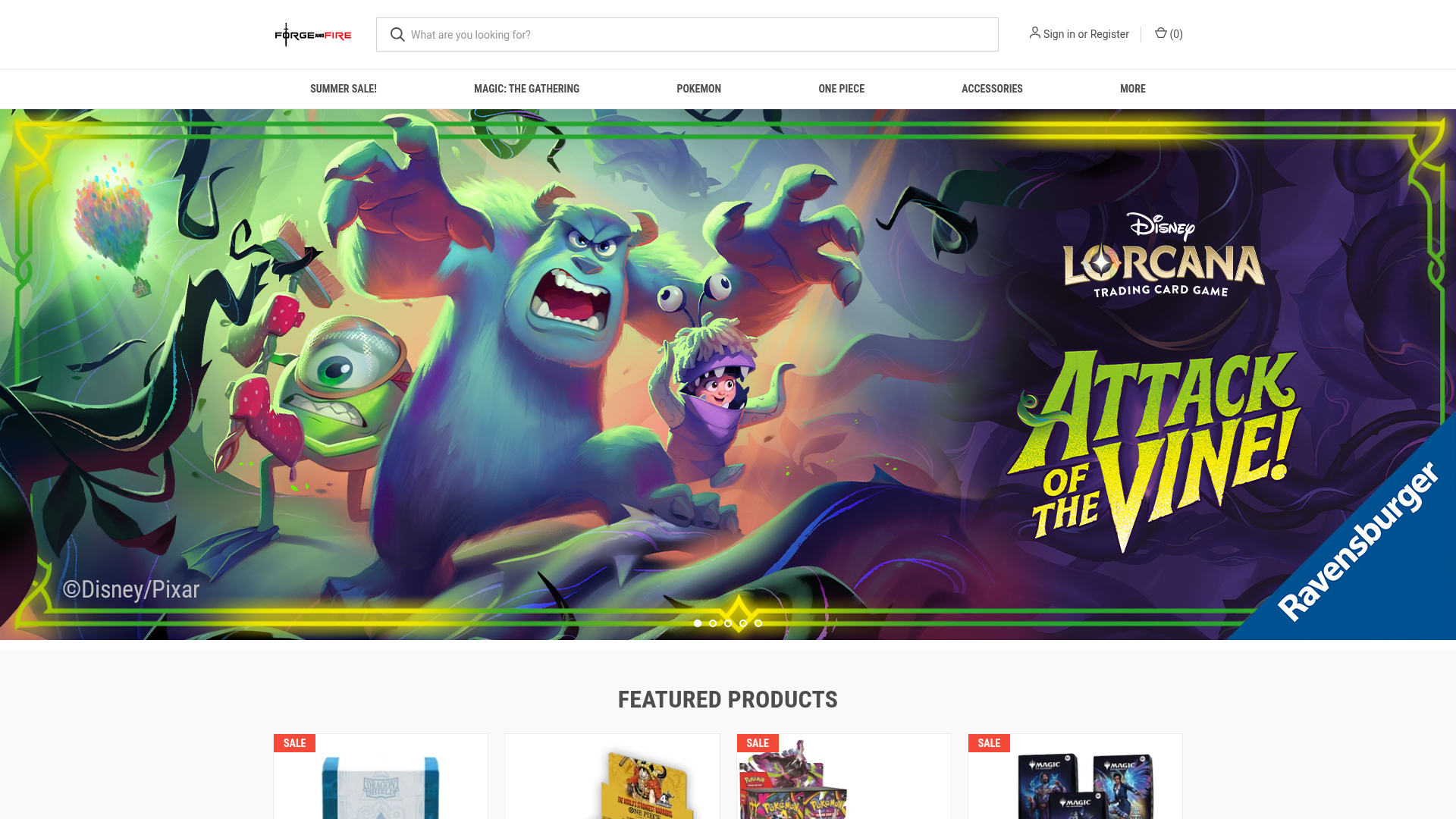 Screenshot van forgeandfiregaming.com