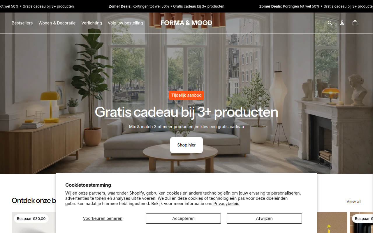 Screenshot van formamood.com