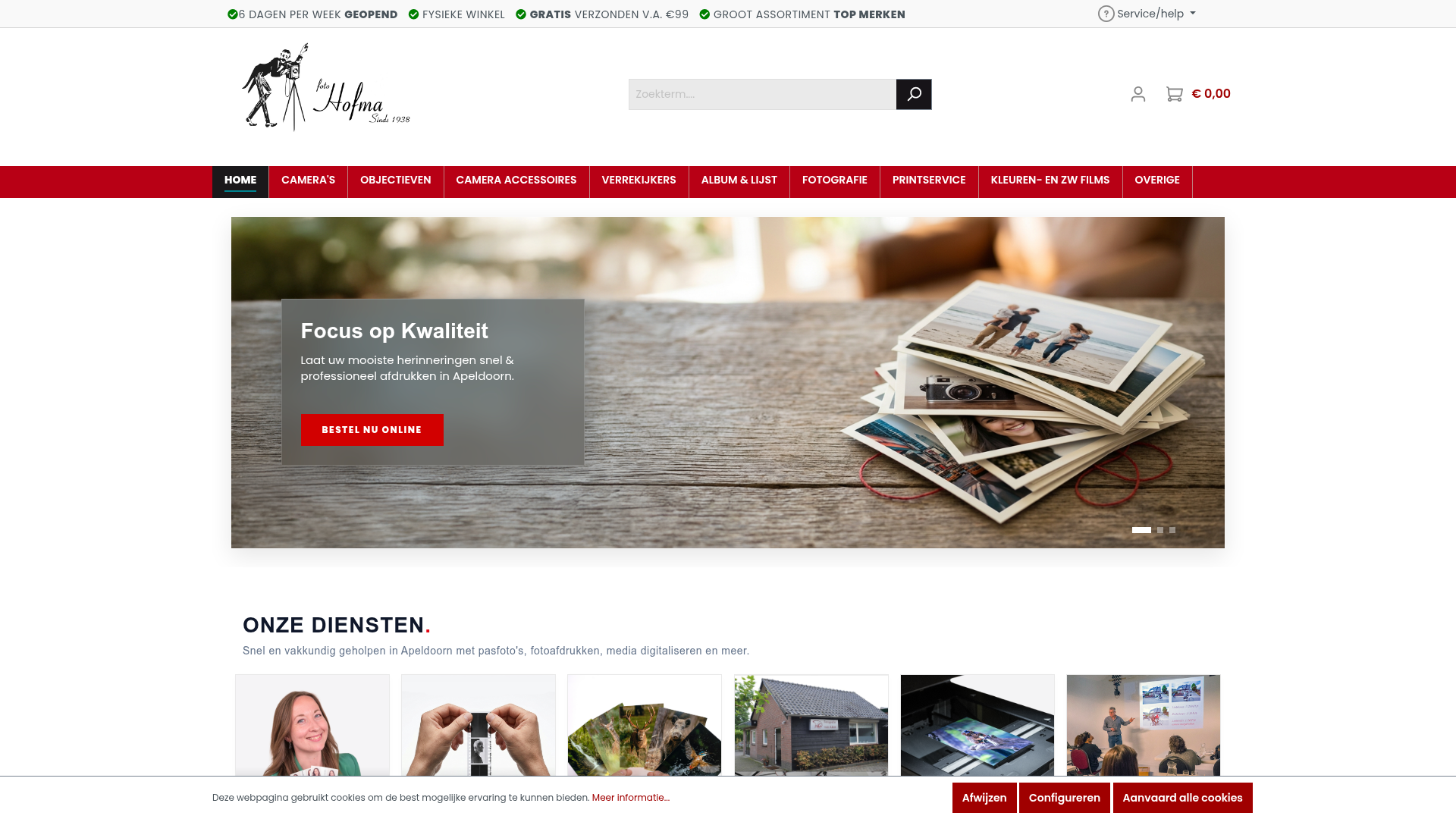 Screenshot van fotohofma.nl