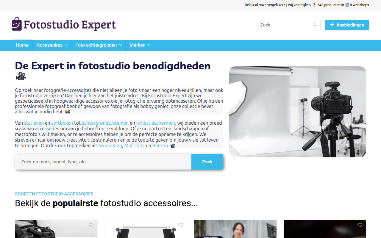 Screenshot van fotostudio-expert.nl