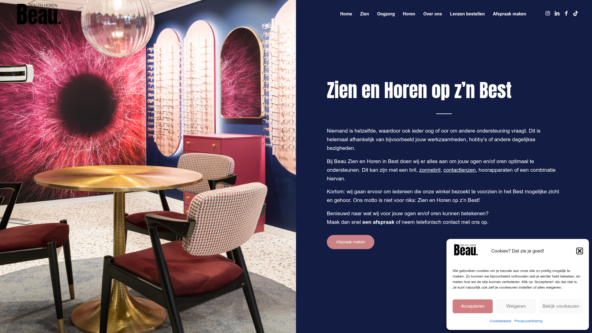 Screenshot van foudraineoptiek.nl