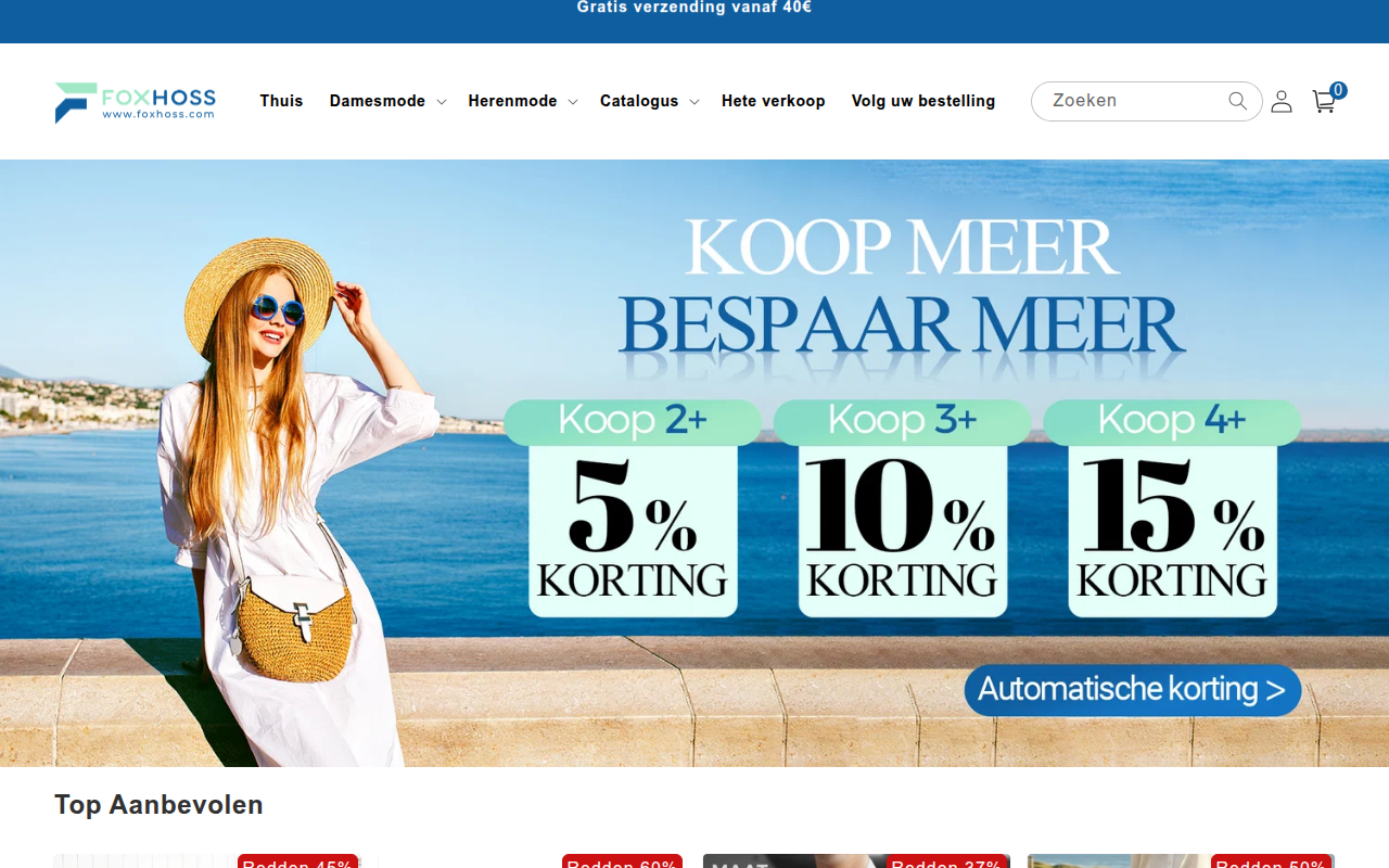 Screenshot van foxhoss.com