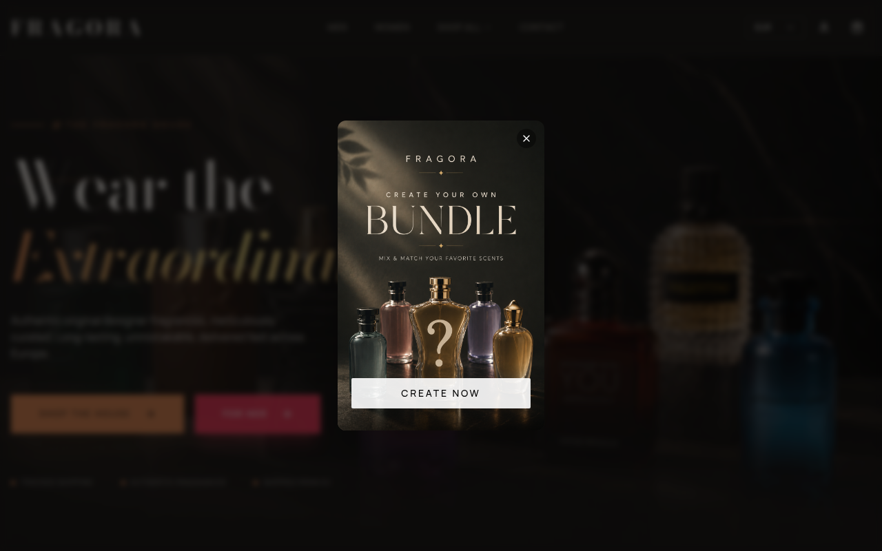 Screenshot van FRAGORA — Designer-Inspired Fragrances
