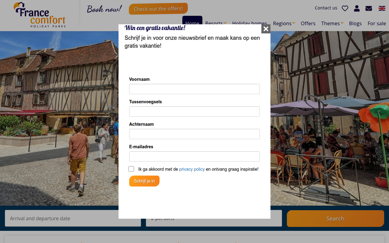 Screenshot van francecomfort.com