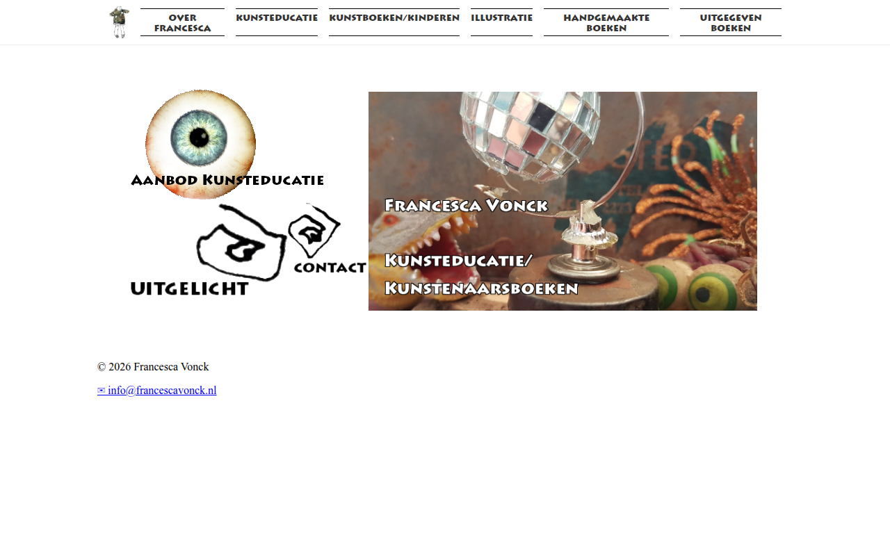Screenshot van francescavonck.nl