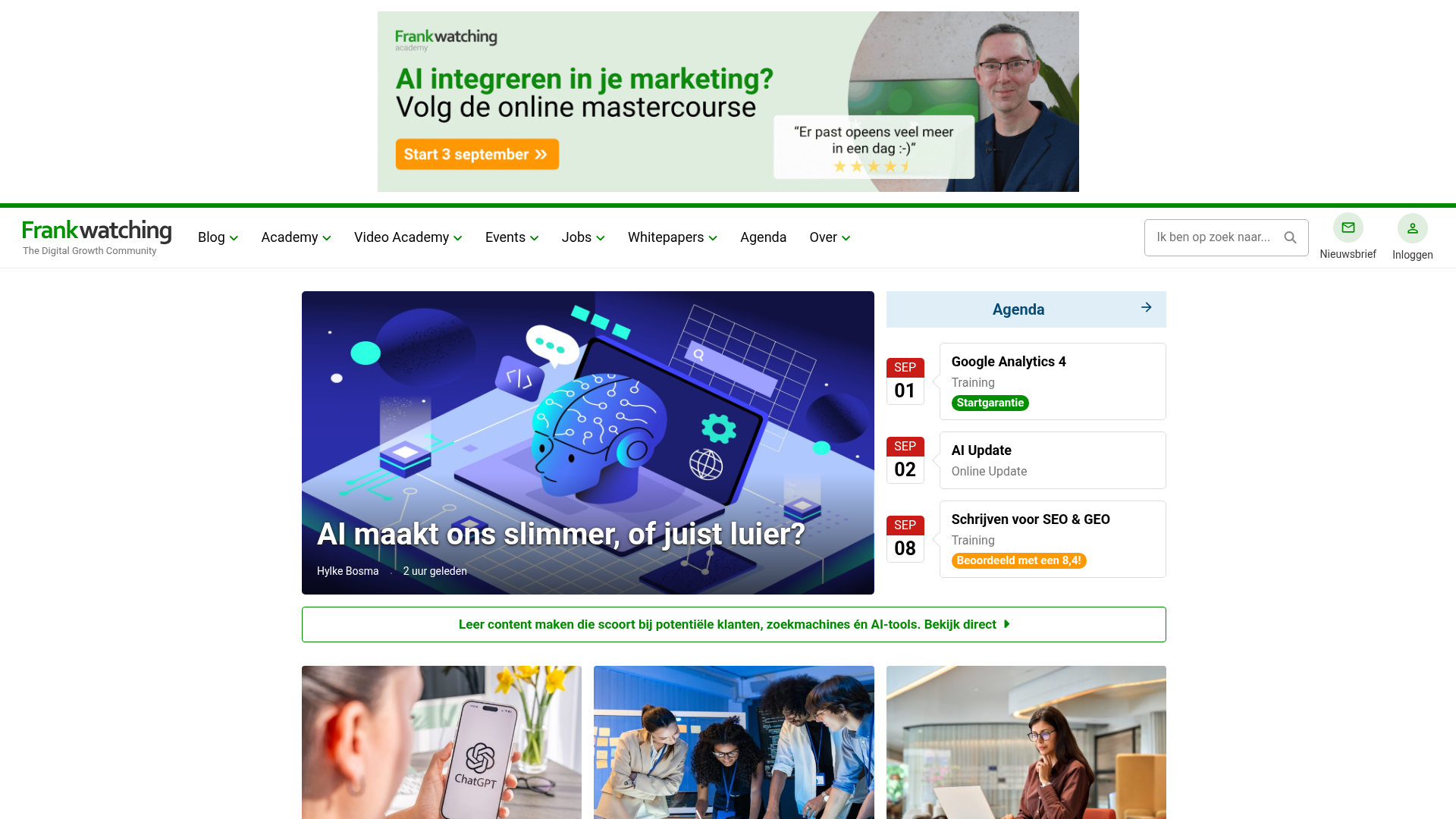 Screenshot van frankwatching.com