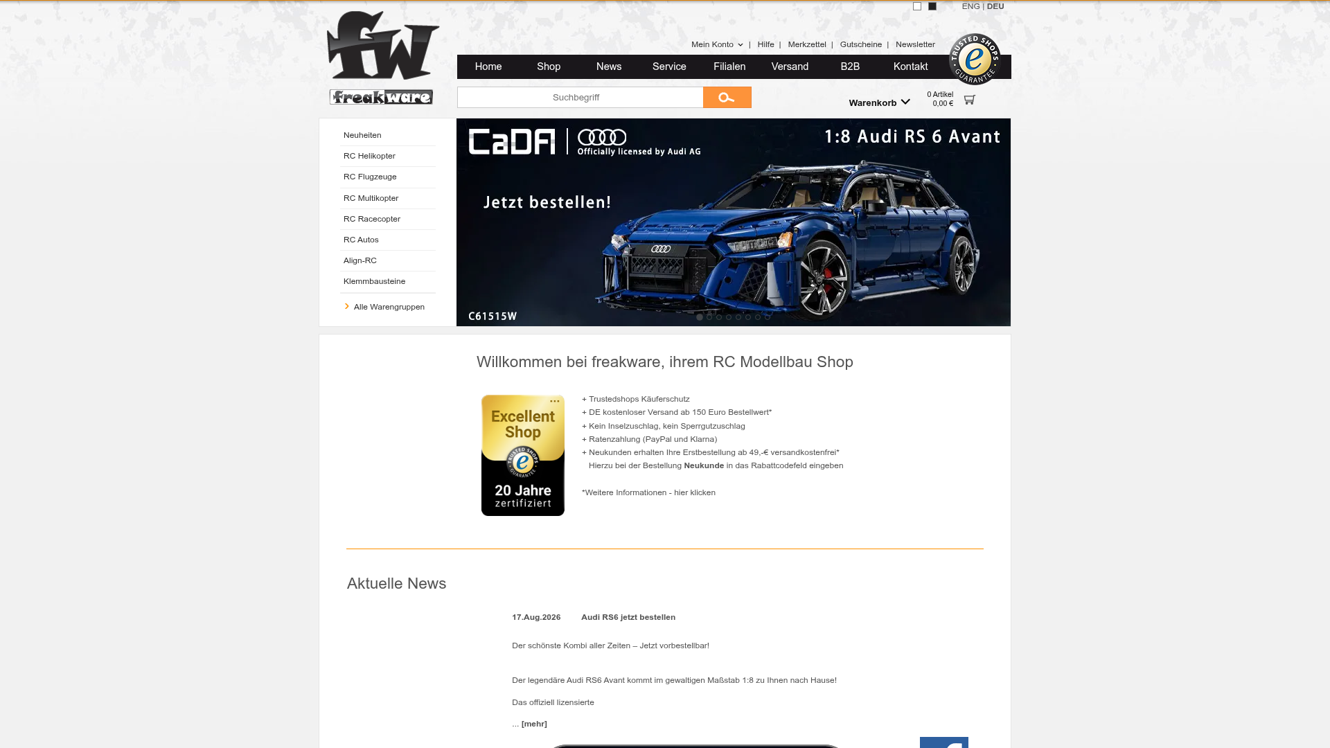Screenshot van freakware.de