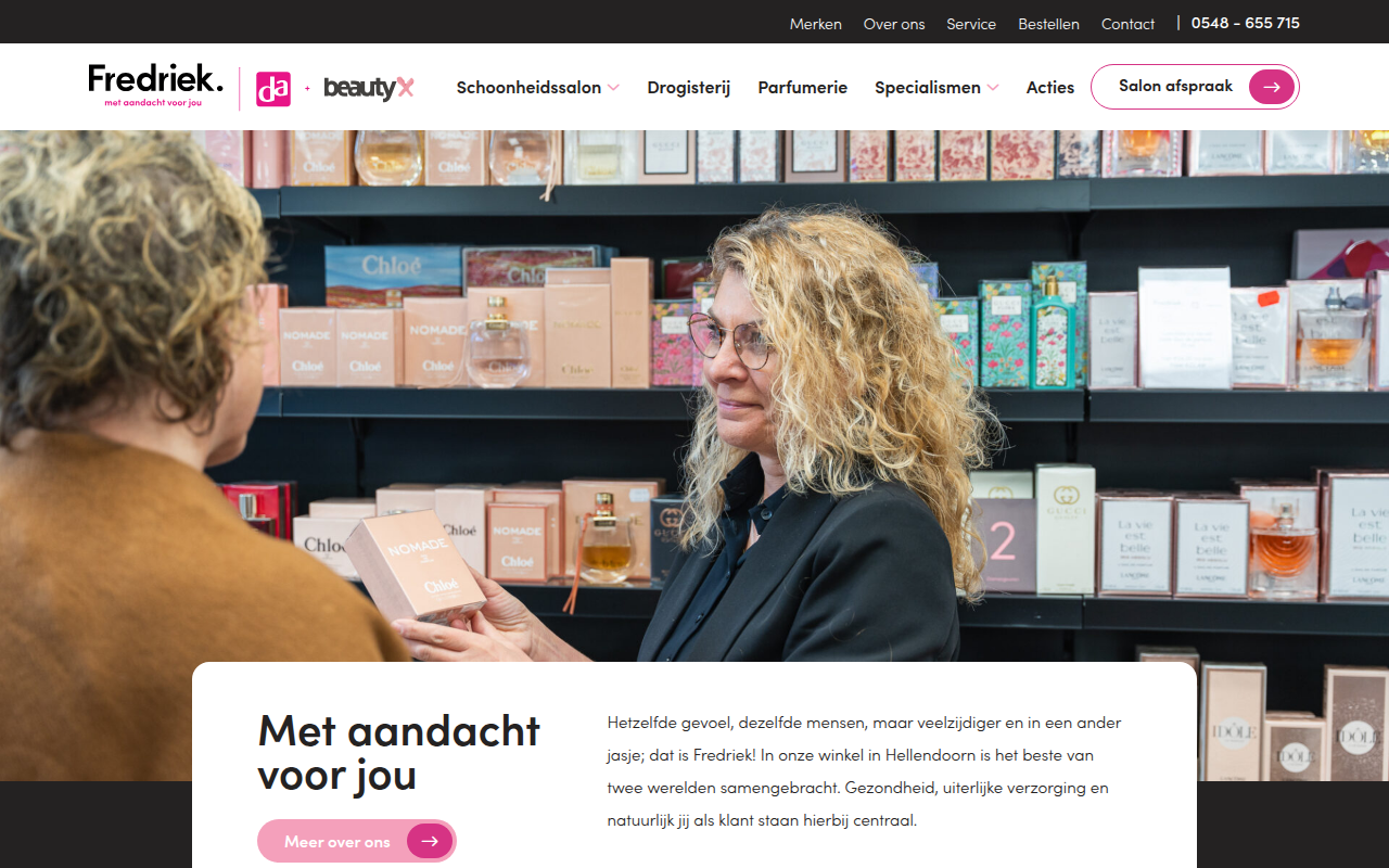 Screenshot van fredriek.nl
