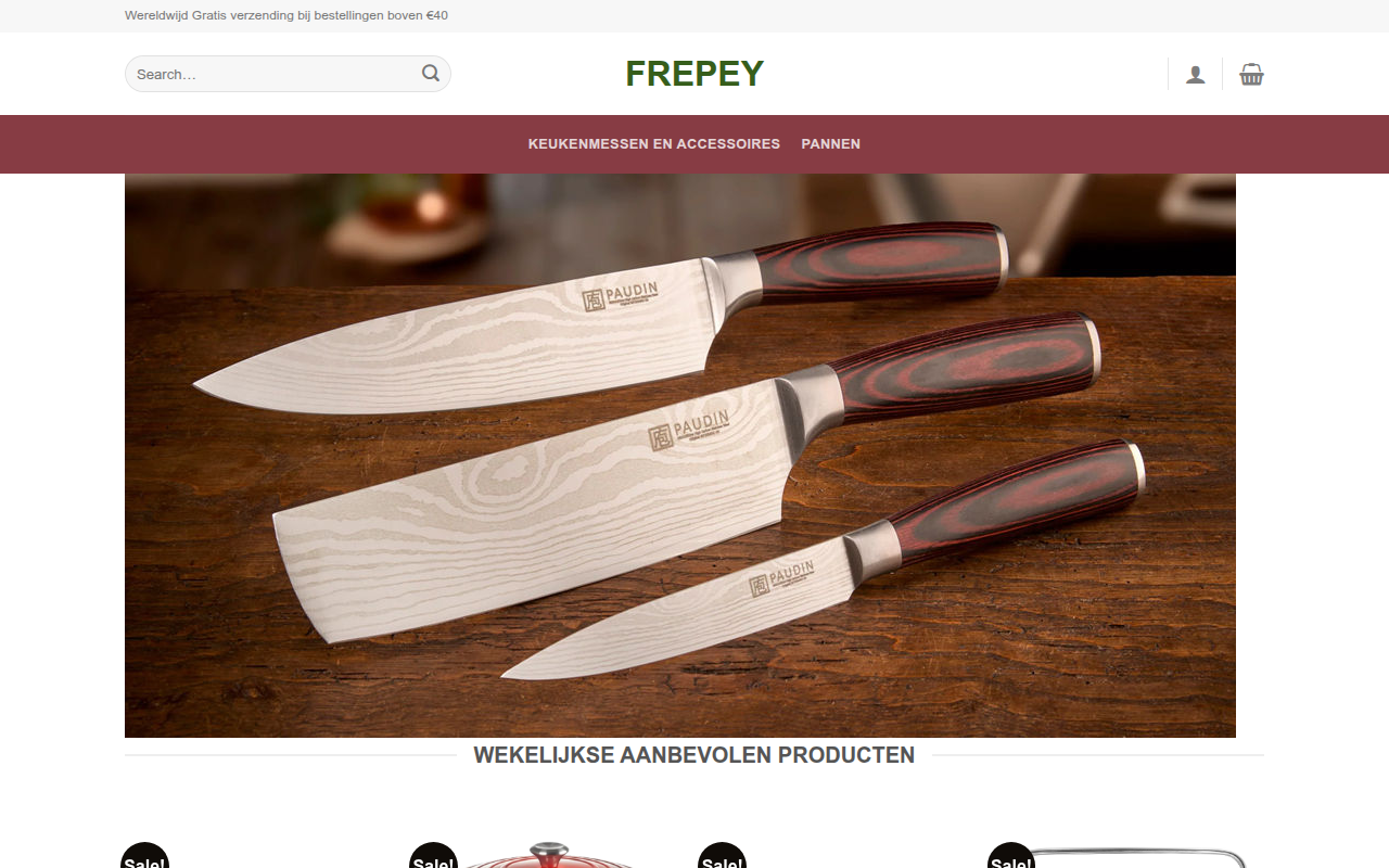Screenshot van frepey.shop