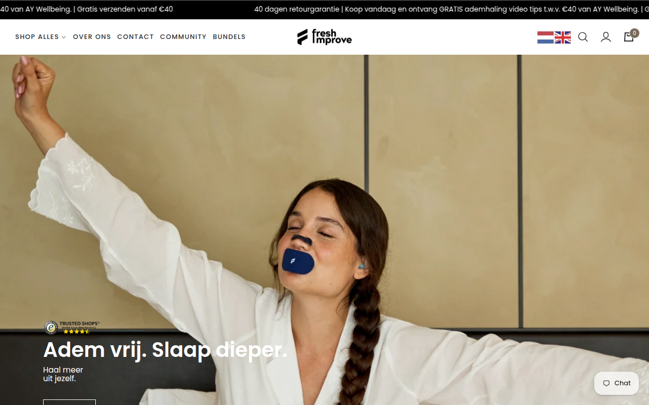 Screenshot van freshimprove.nl
