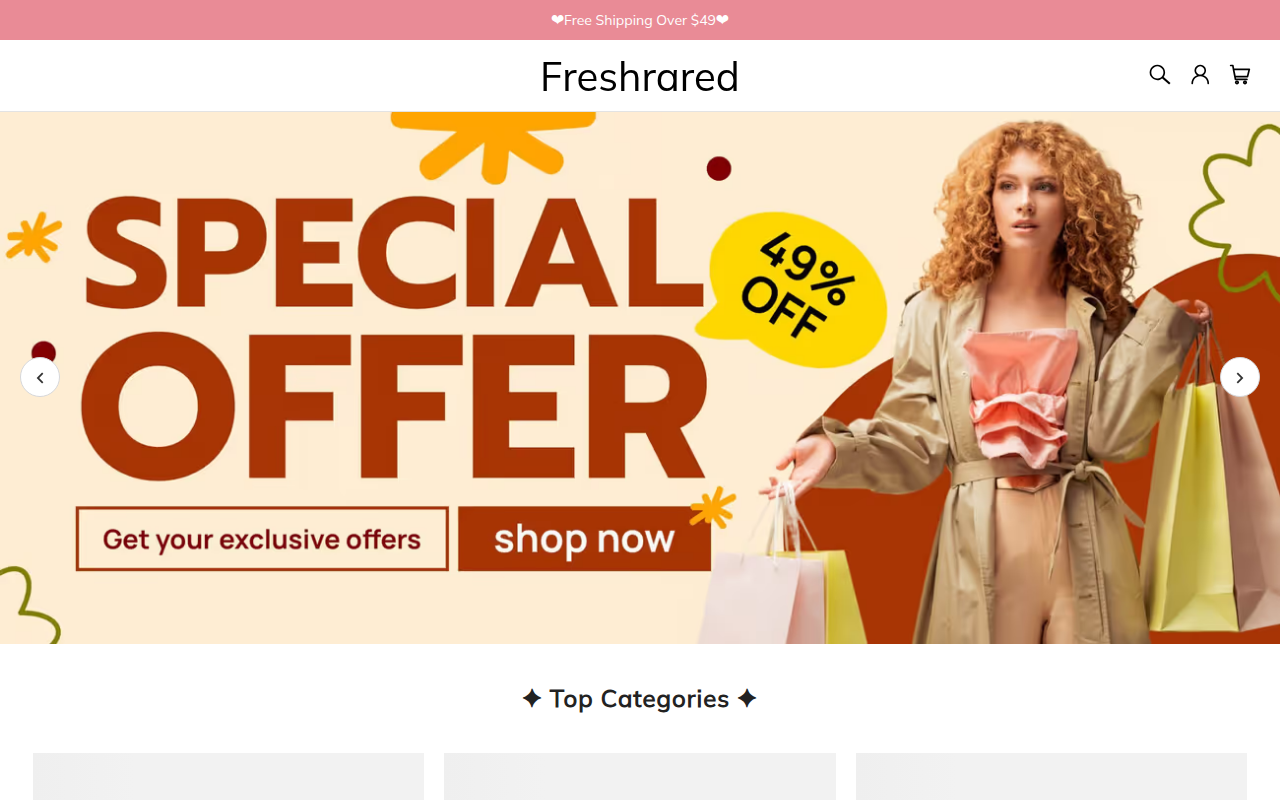 Screenshot van freshrared.com