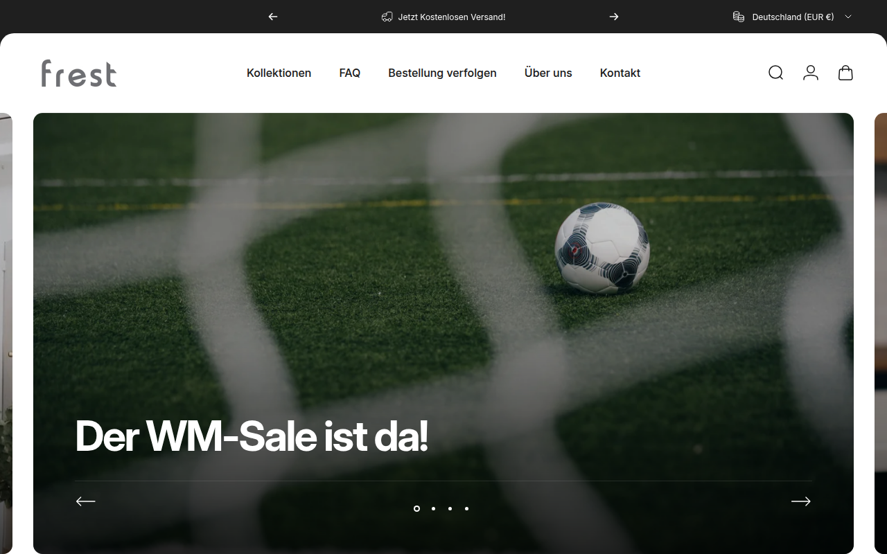 Screenshot van frest.shop
