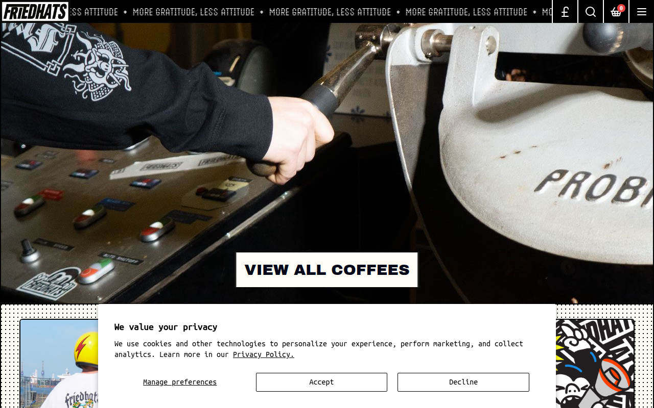 Screenshot van friedhats.com