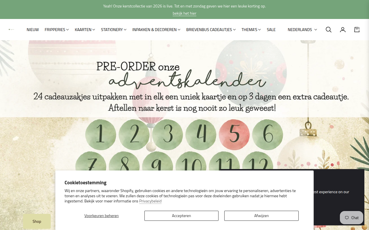 Screenshot van fripperies.nl