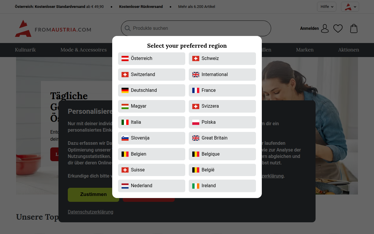 Screenshot van fromaustria.com