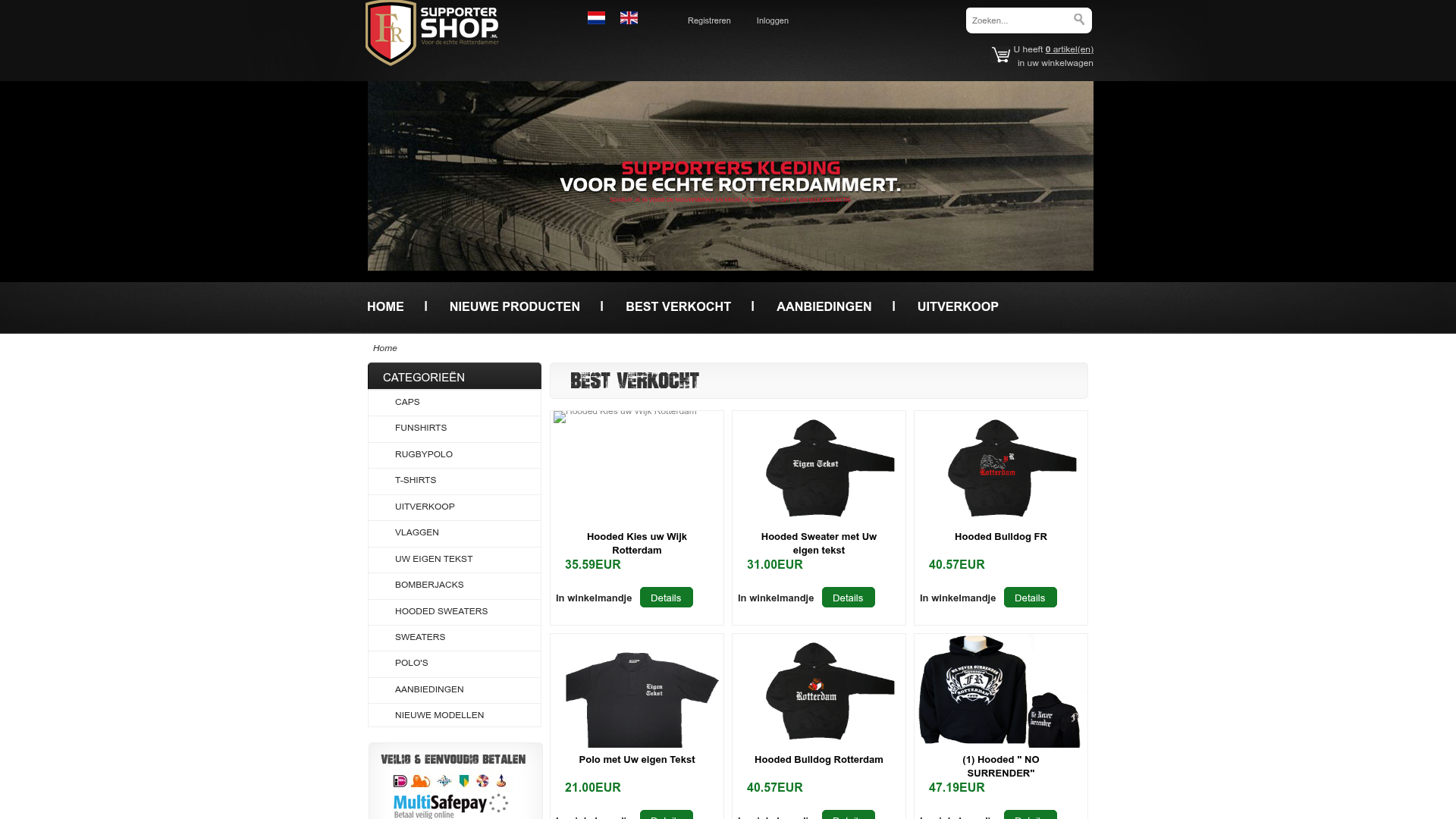 Screenshot van frsupportershop.nl