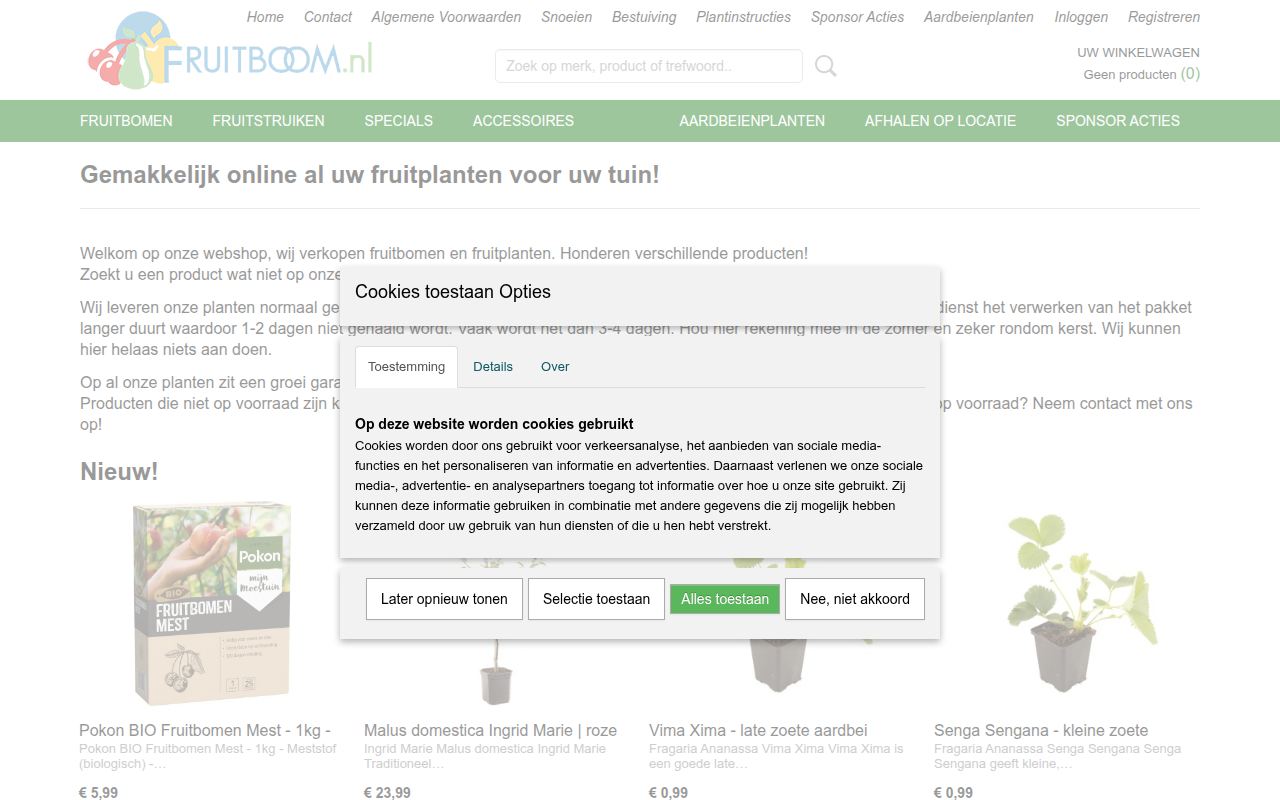 Screenshot van fruitboom.nl