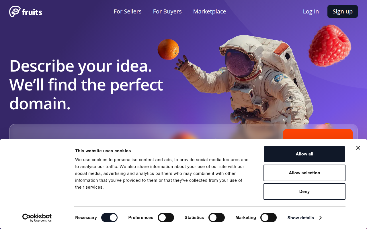 Screenshot van fruits.co