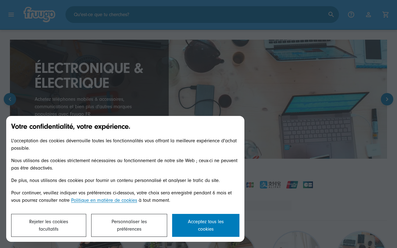 Screenshot van fruugo.fr