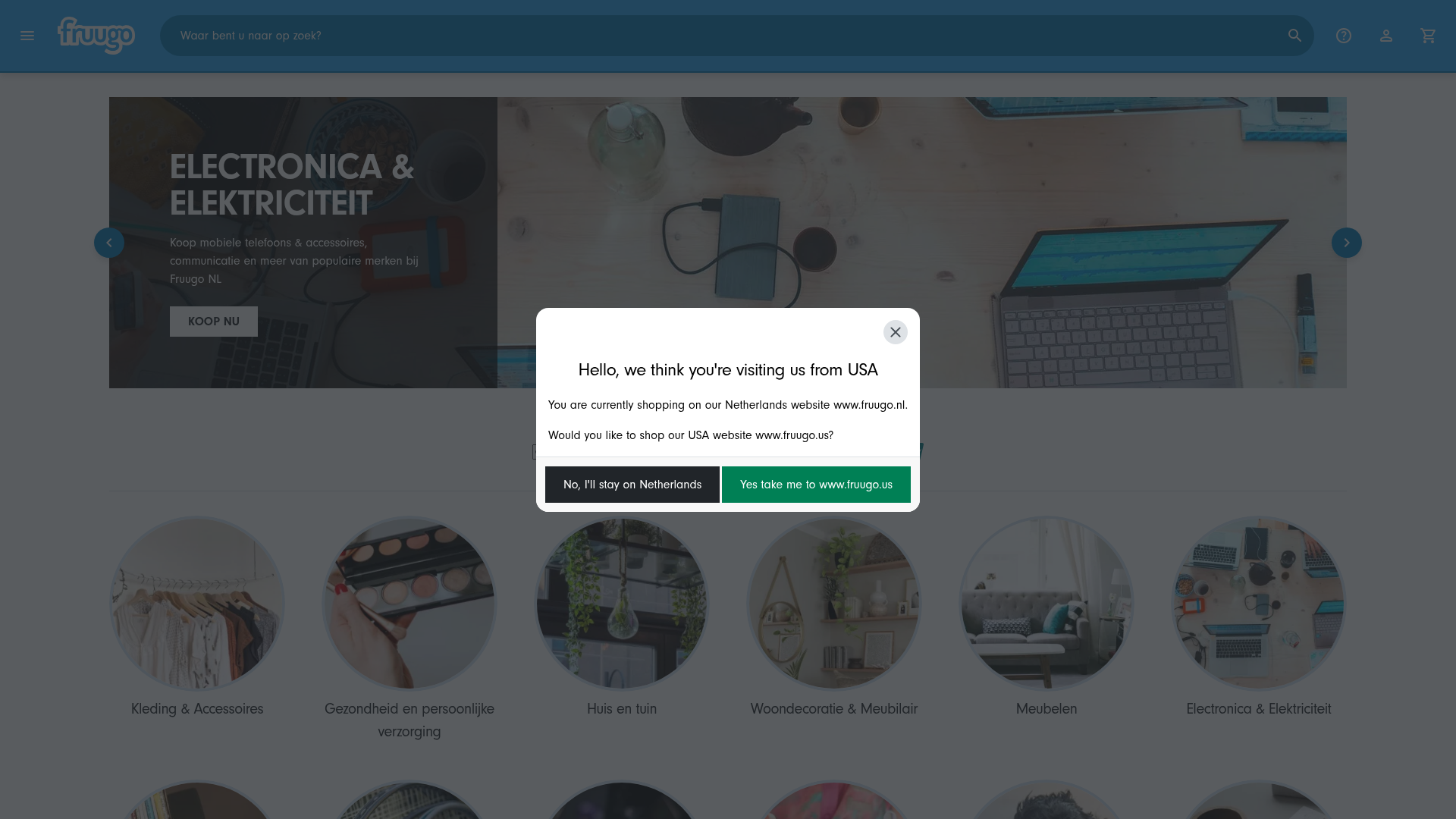 Screenshot van fruugo.nl