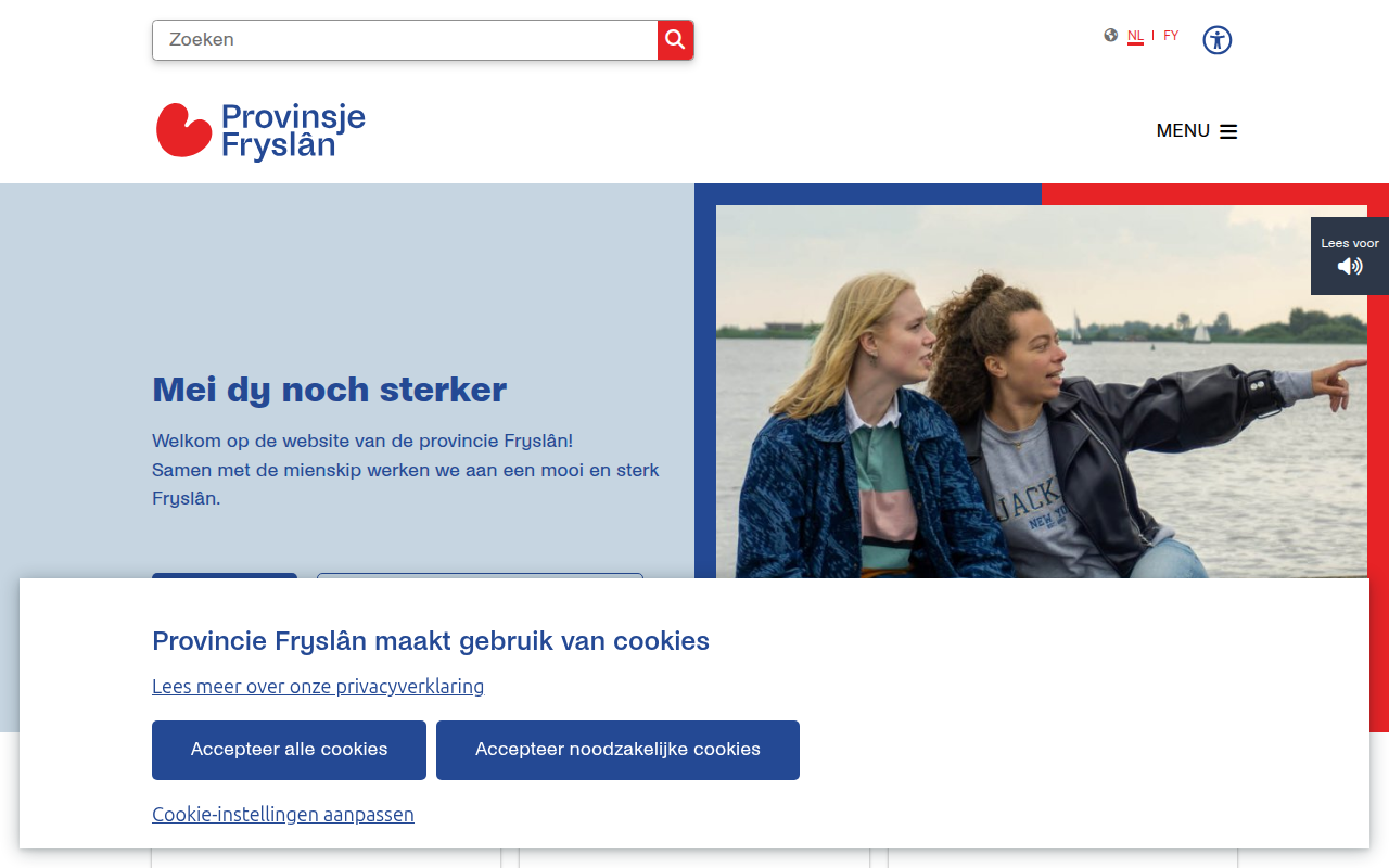 Screenshot van fryslan.frl