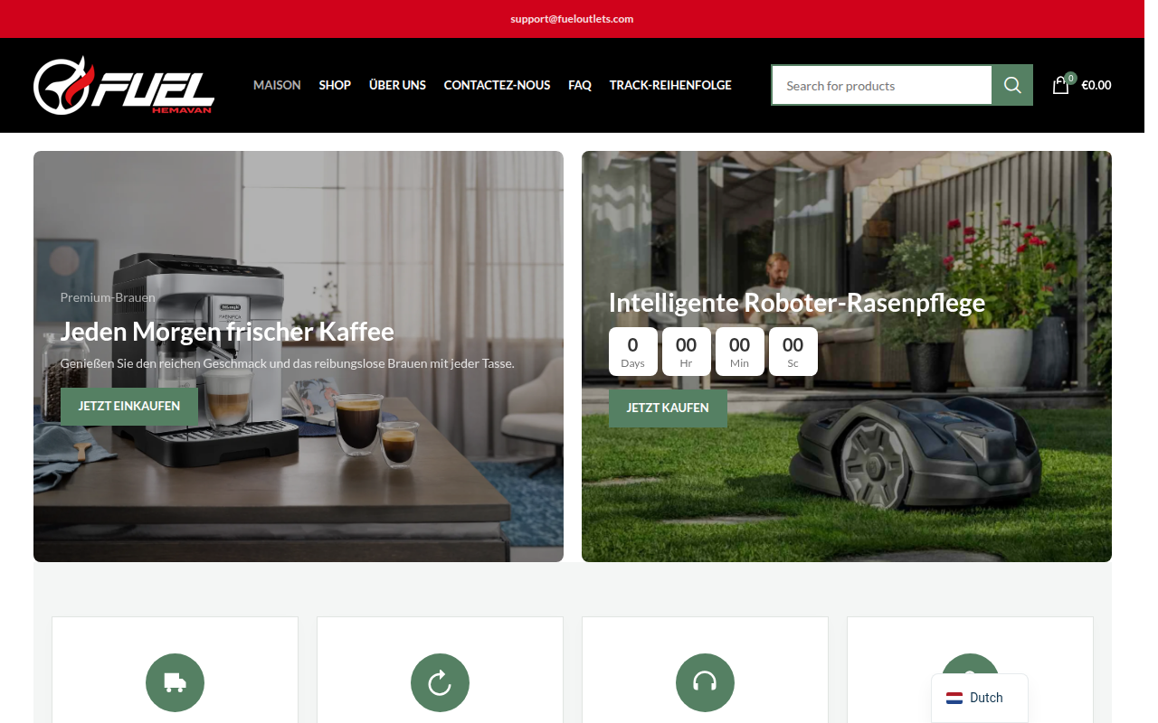 Screenshot van fueloutlets.com