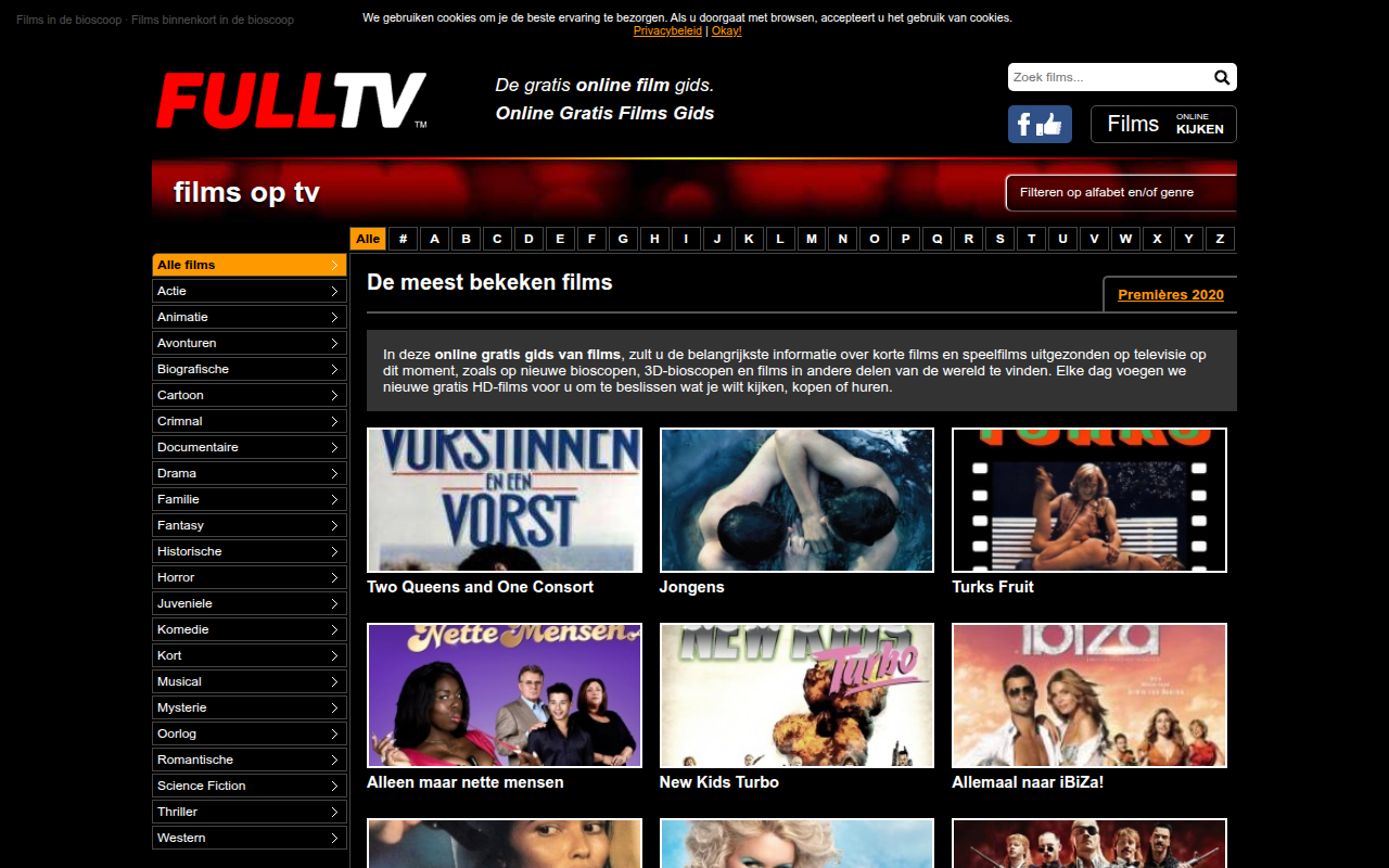 Screenshot van fulltv.nl