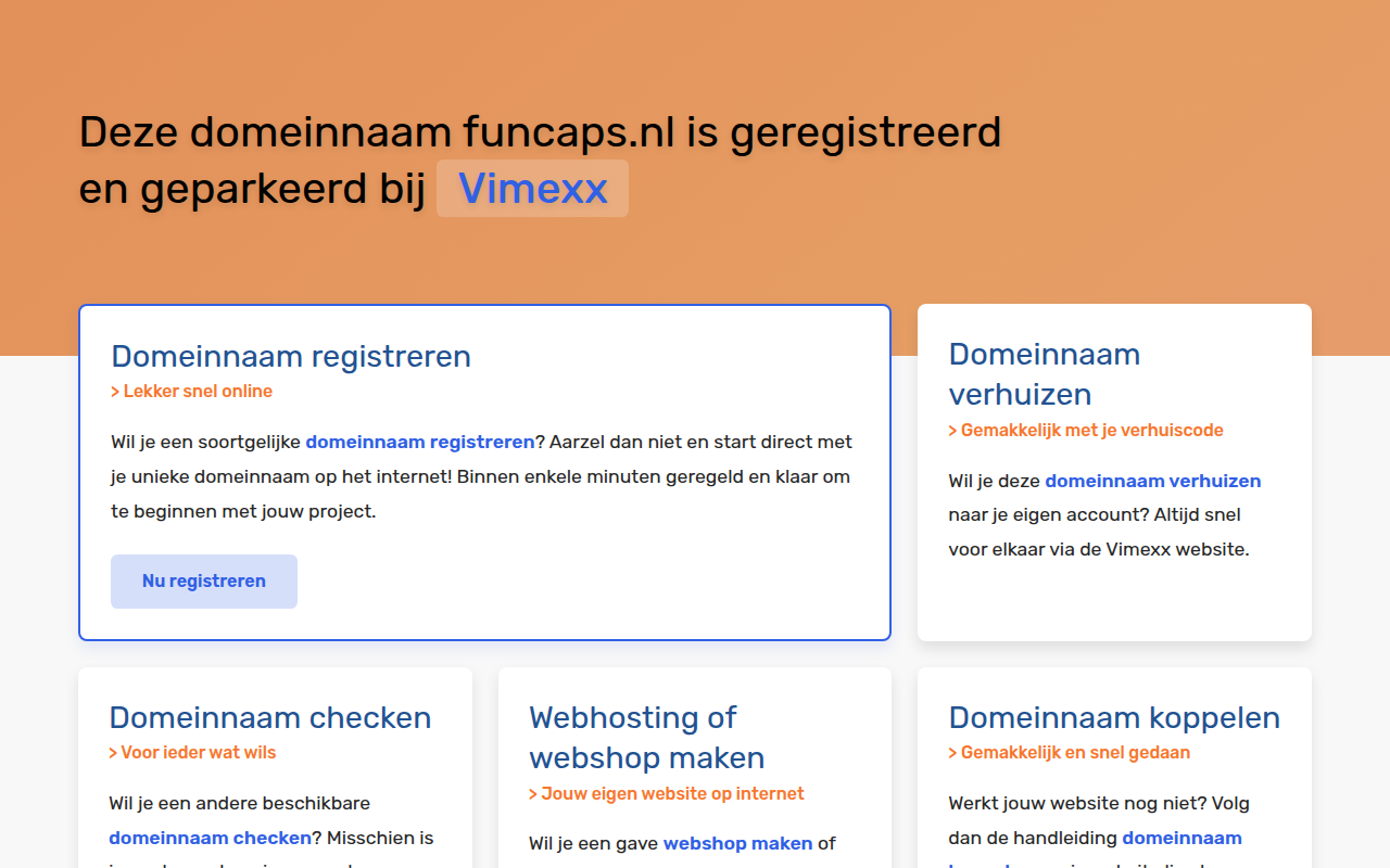 Screenshot van funcaps