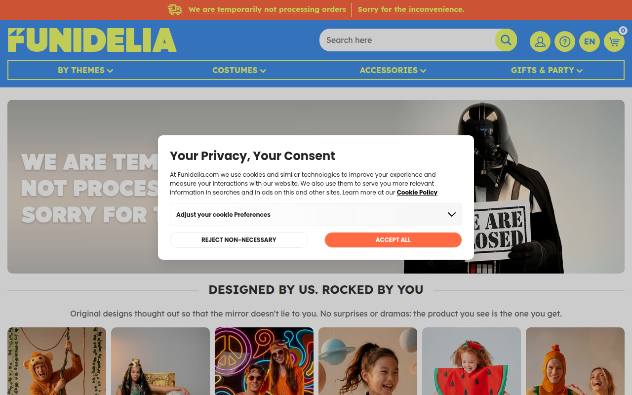 Screenshot van funidelia.com