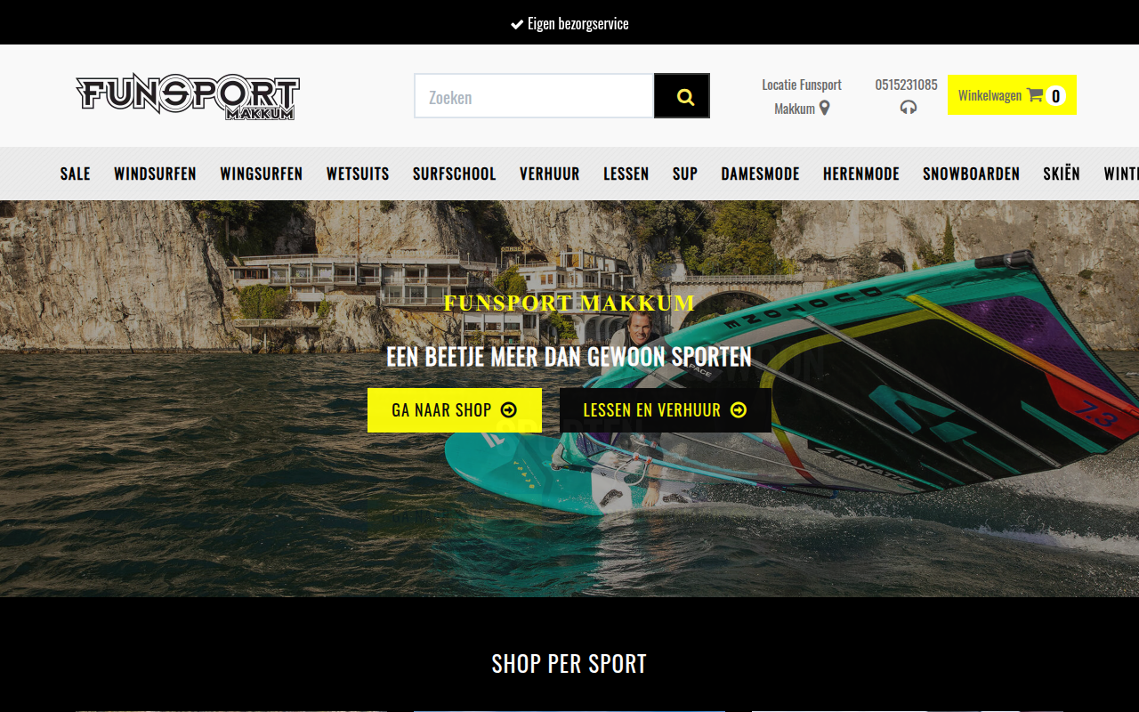 Screenshot van funsportmakkum.nl