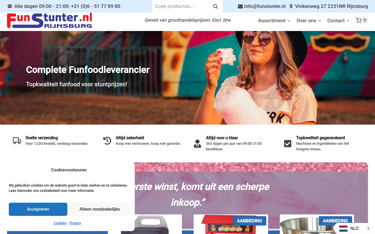 Screenshot van funstunter.nl