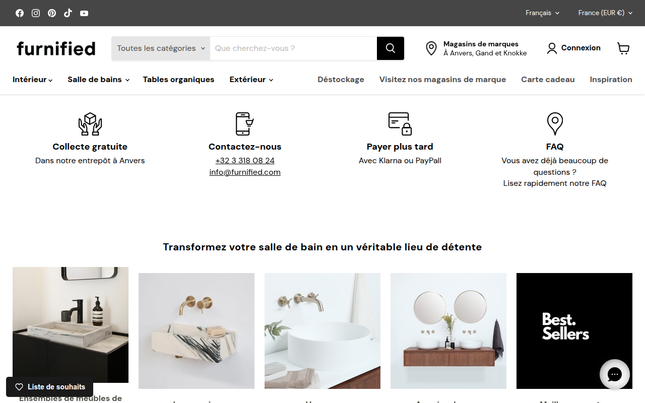Screenshot van furnified.fr