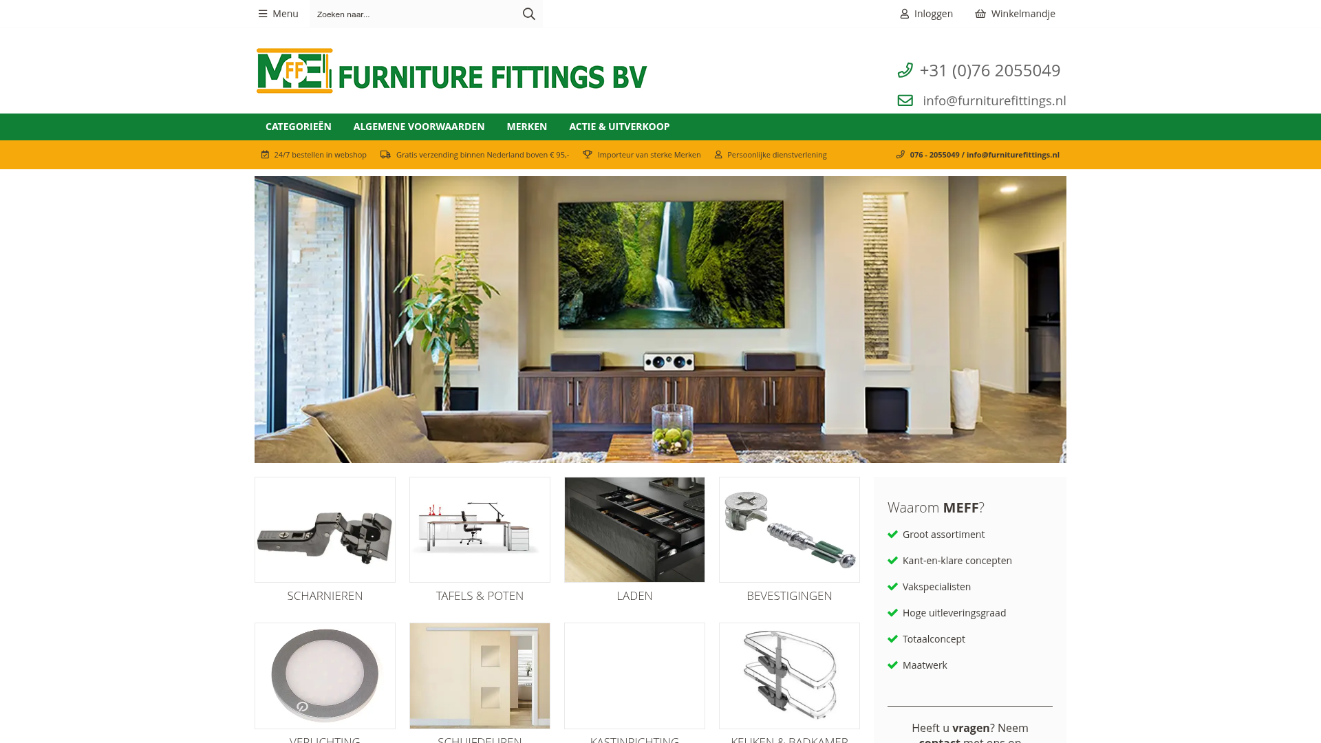 Screenshot van furniturefittings.nl