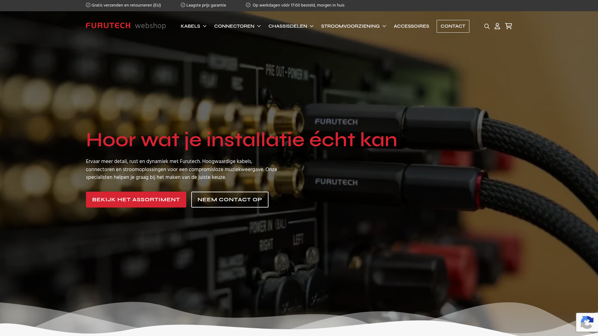 Screenshot van furutechwebshop.nl