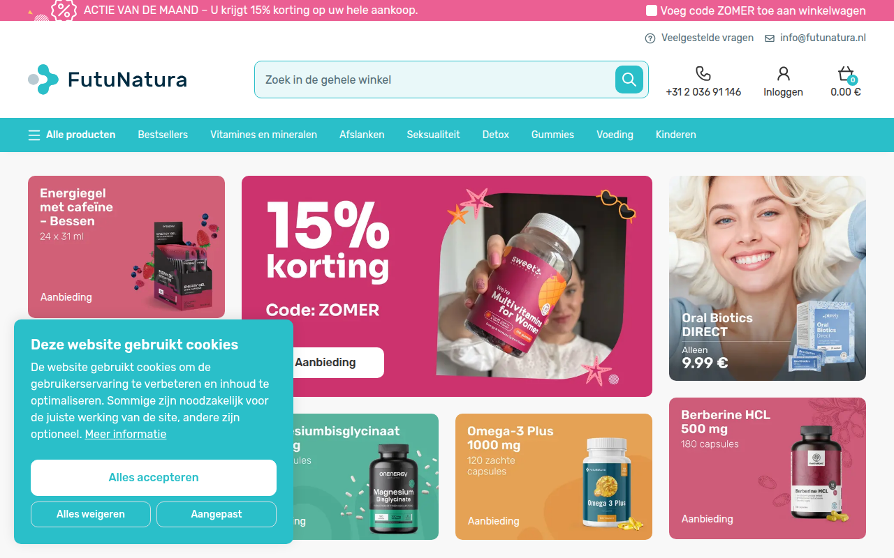 Screenshot van futunatura.nl