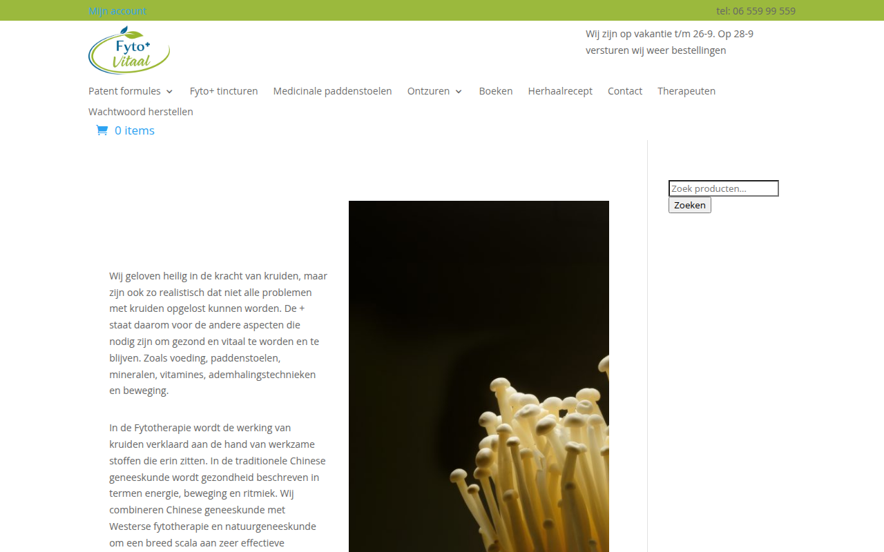 Screenshot van fyto-vitaal.nl