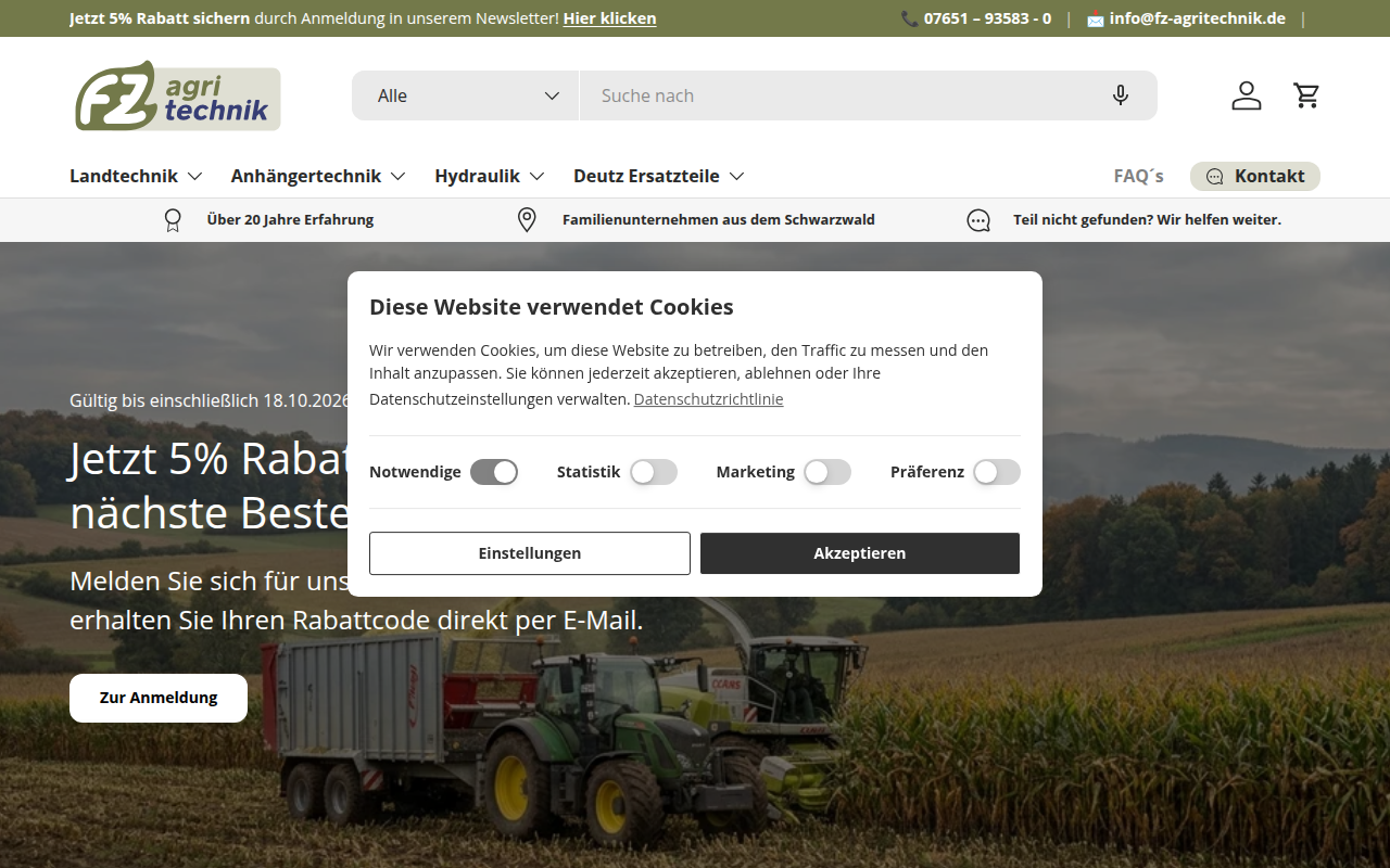 Screenshot van fz-agritechnik.de