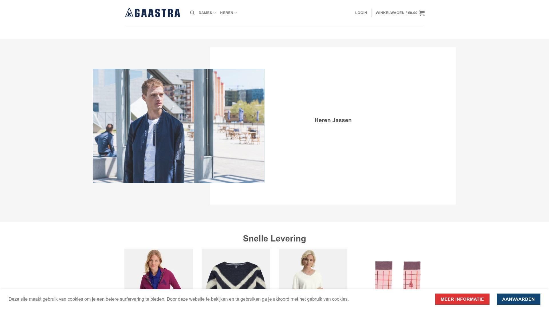 Screenshot van gaastrawebshop.com