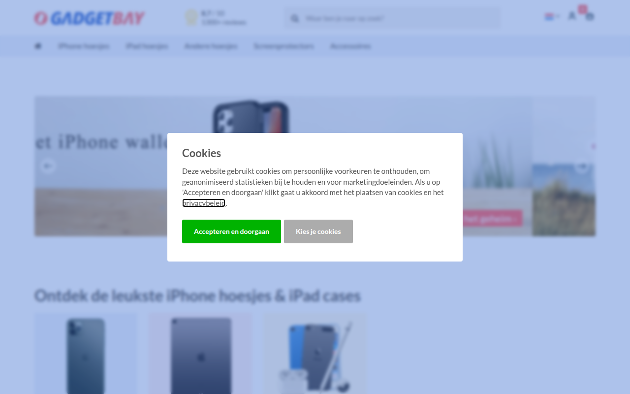 Screenshot van gadgetbay.nl
