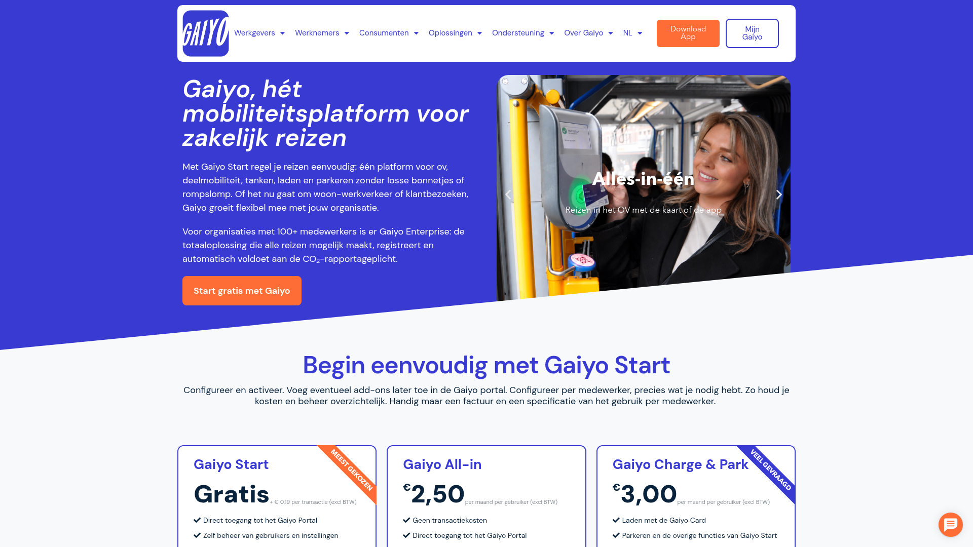 Screenshot van gaiyo.com