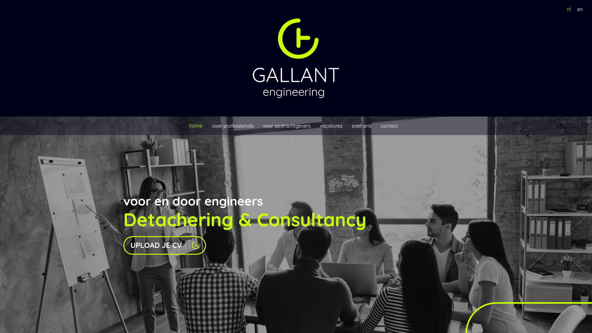 Screenshot van gallant.nl