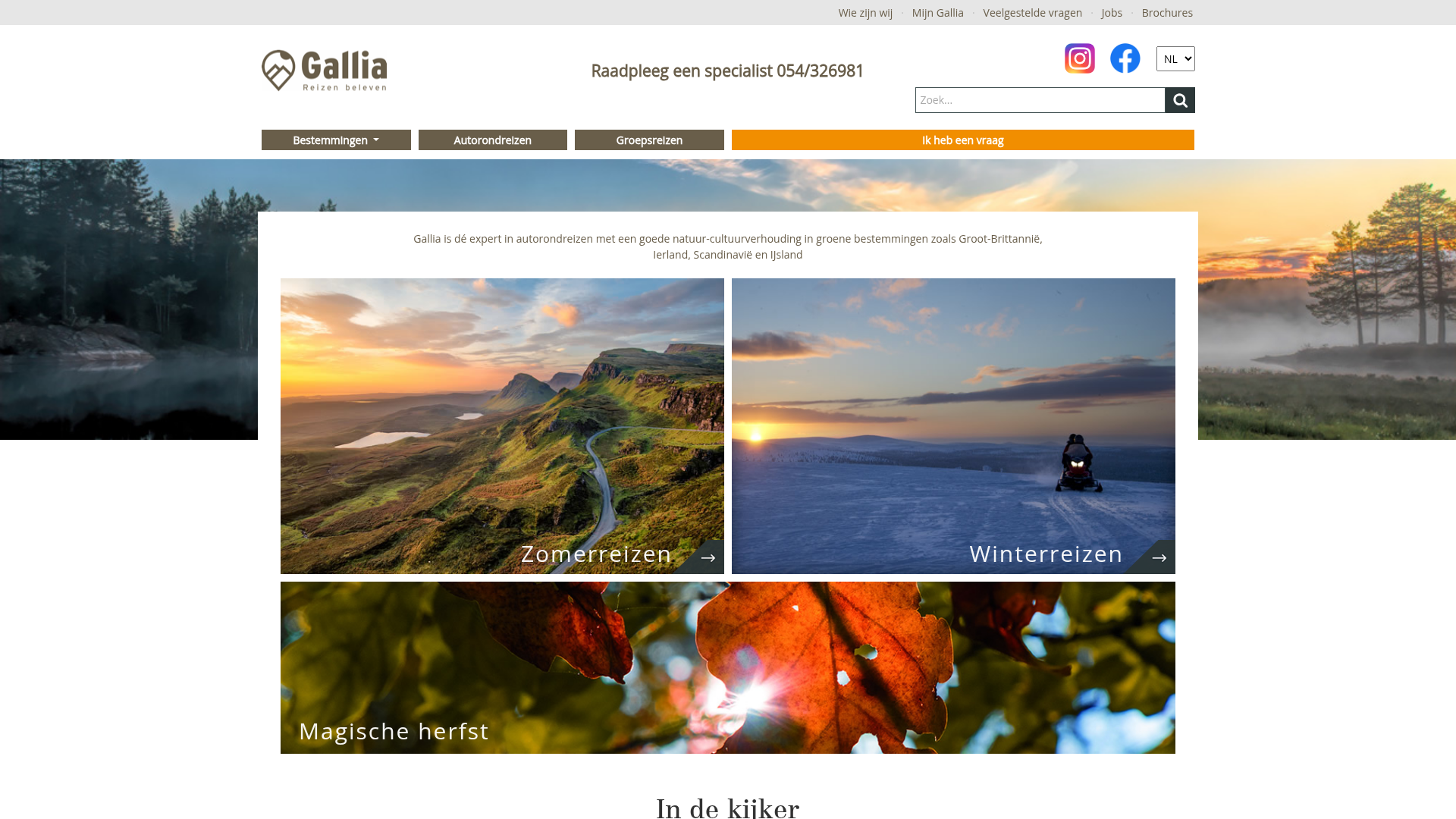 Screenshot van gallia.be