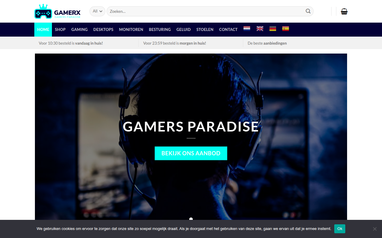 Screenshot van gamerx.nl