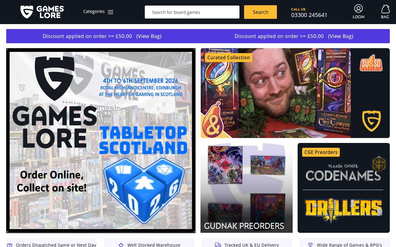 Screenshot van gameslore.com