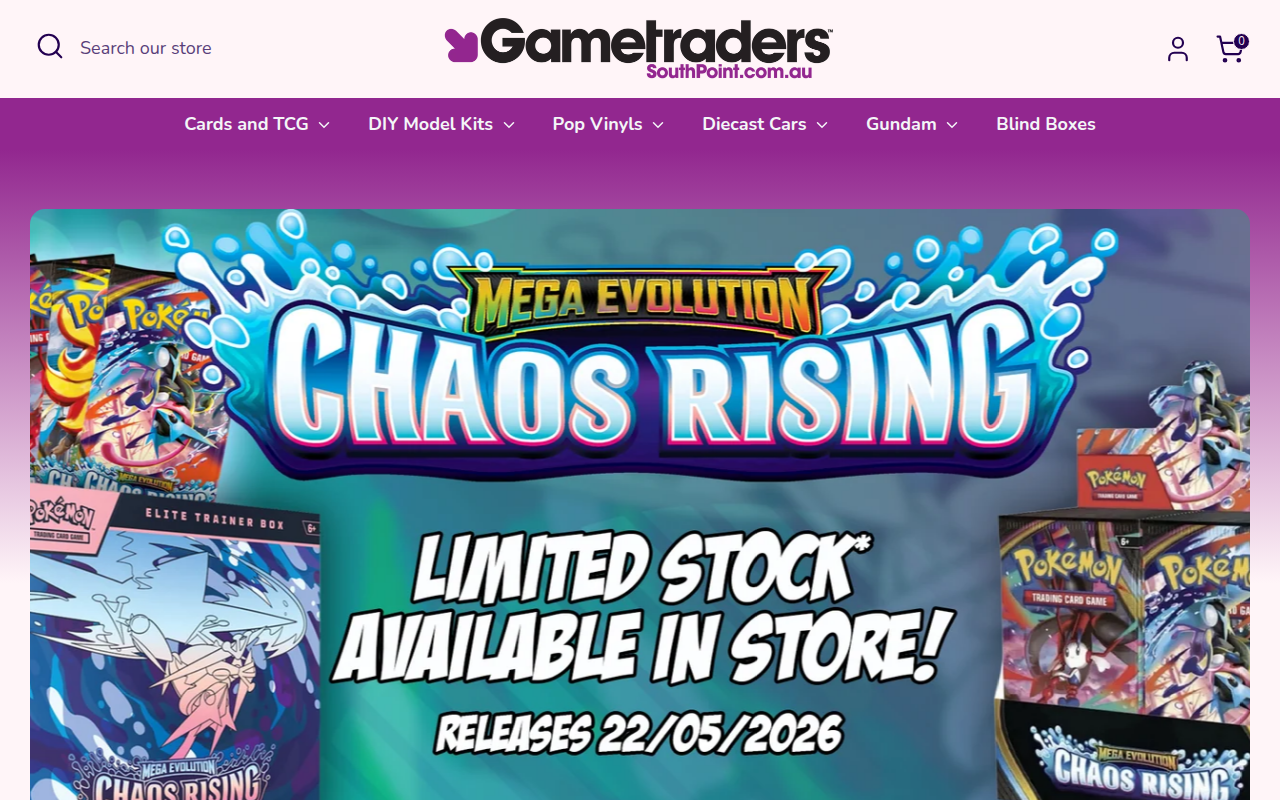 Screenshot van gametraderssouthpoint.com.au