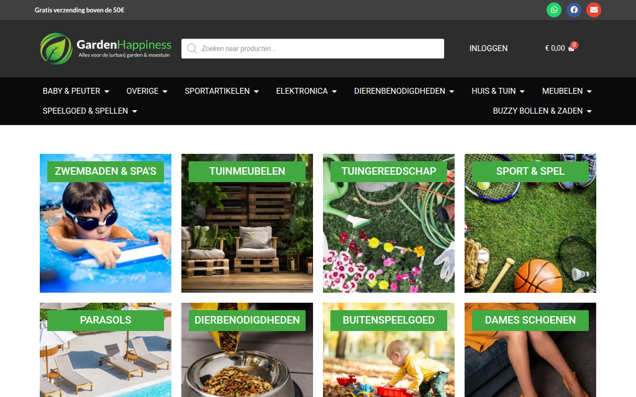 Screenshot van gardenhappiness.nl