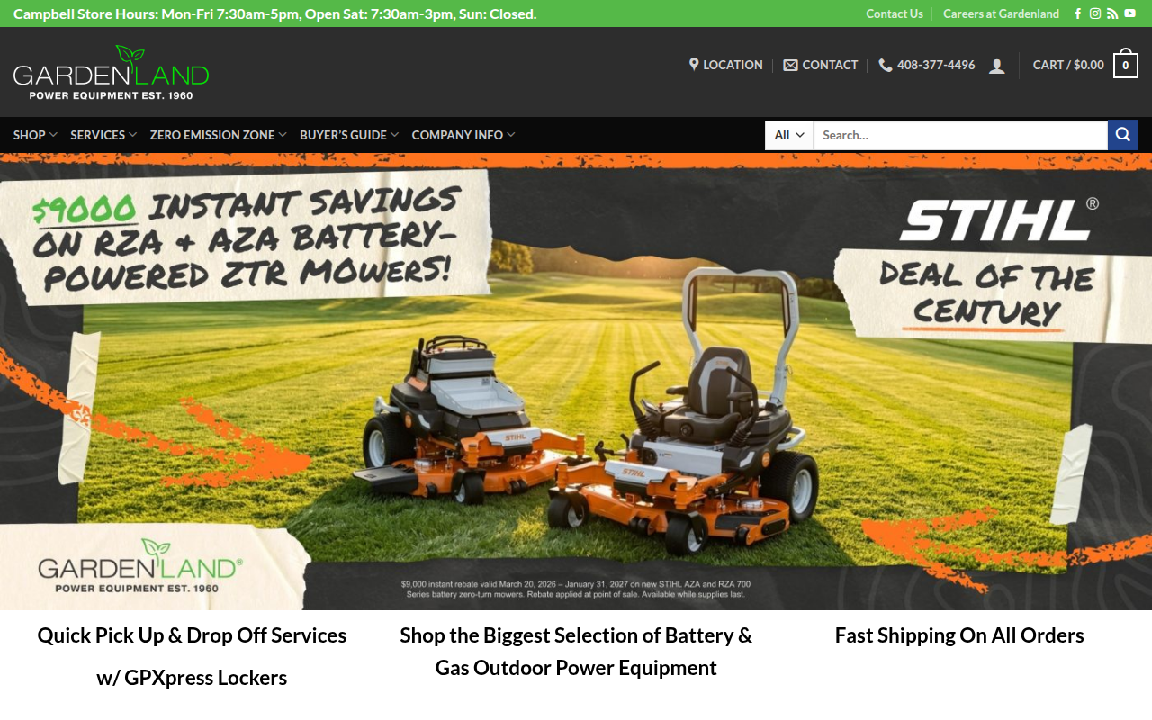 Screenshot van gardenland.com