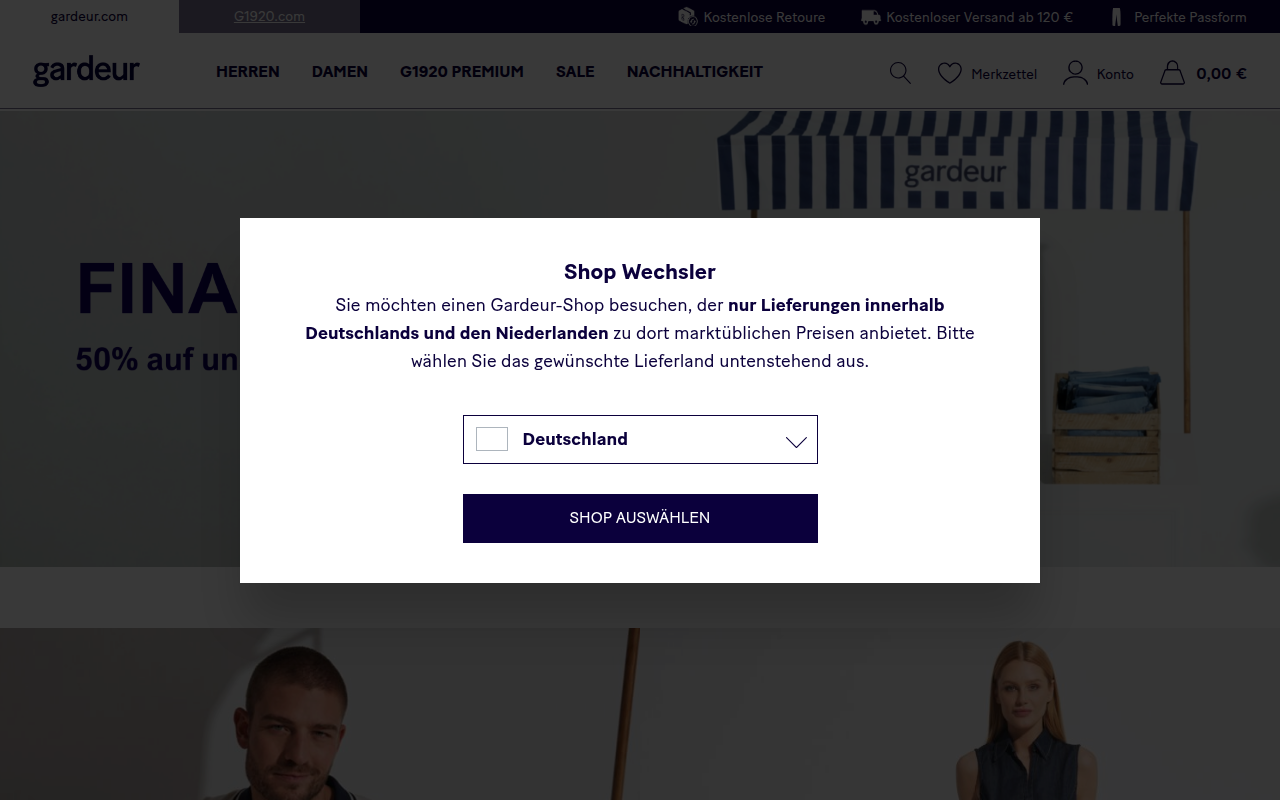 Screenshot van gardeur.com