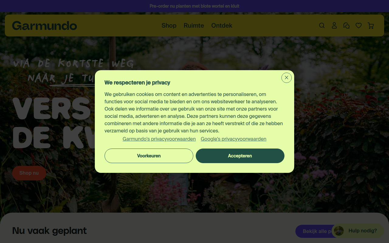 Screenshot van garmundo.be